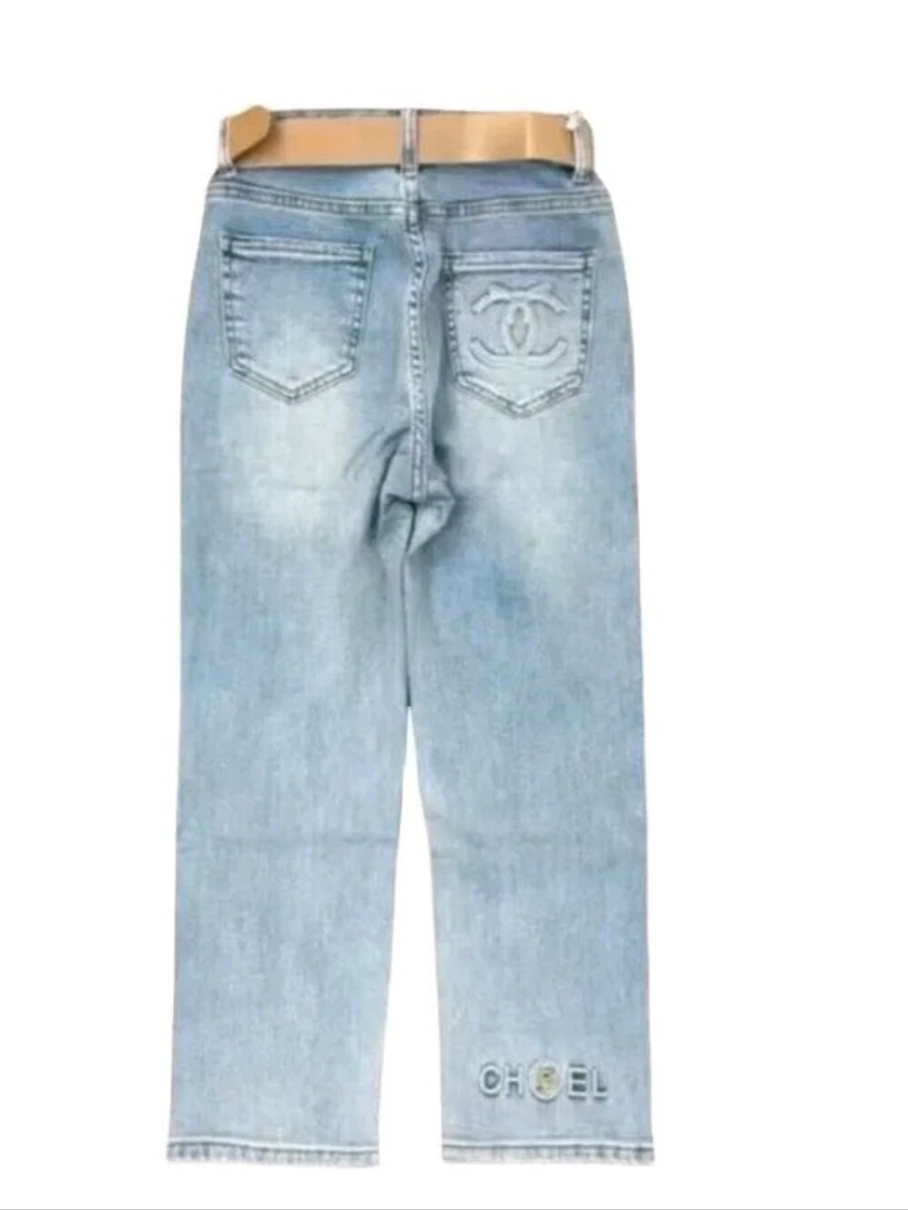 Cropped Straight CC Jeans in Faded Blue - Picture 10 of 13